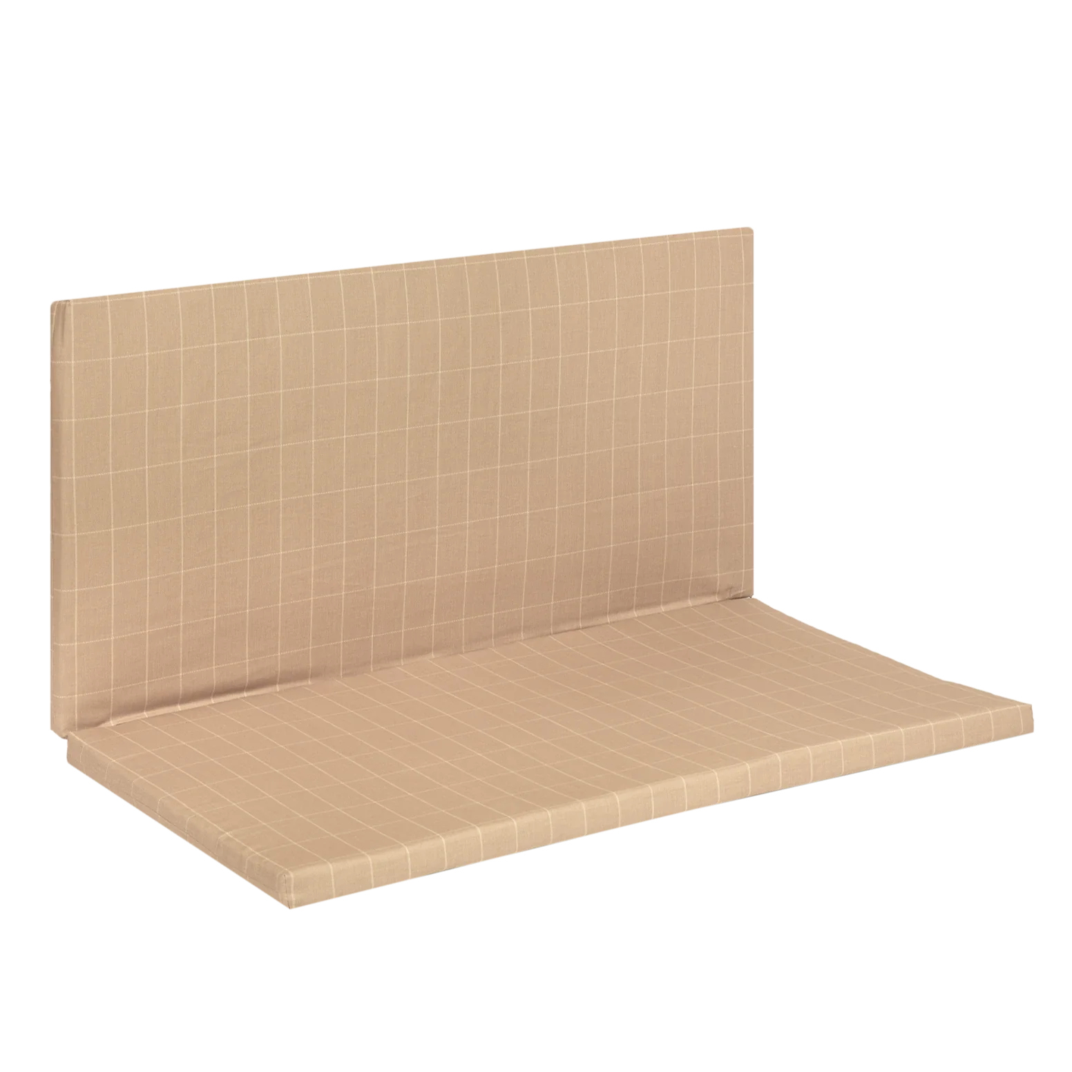 Nobodinoz Foldable Eco Play Mat 100x100x4cm | Taupe Grid