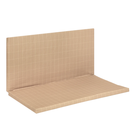 Nobodinoz Foldable Eco Play Mat 100x100x4cm | Taupe Grid