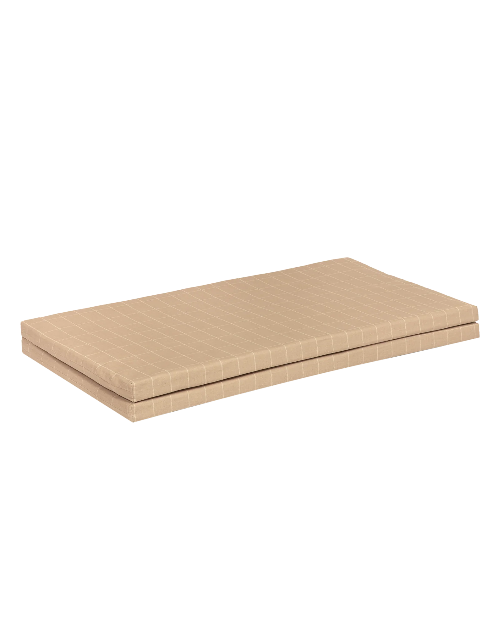 Nobodinoz Foldable Eco Play Mat 100x100x4cm | Taupe Grid