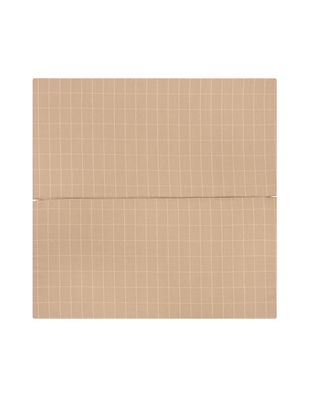 Nobodinoz Foldable Eco Play Mat 100x100x4cm | Taupe Grid