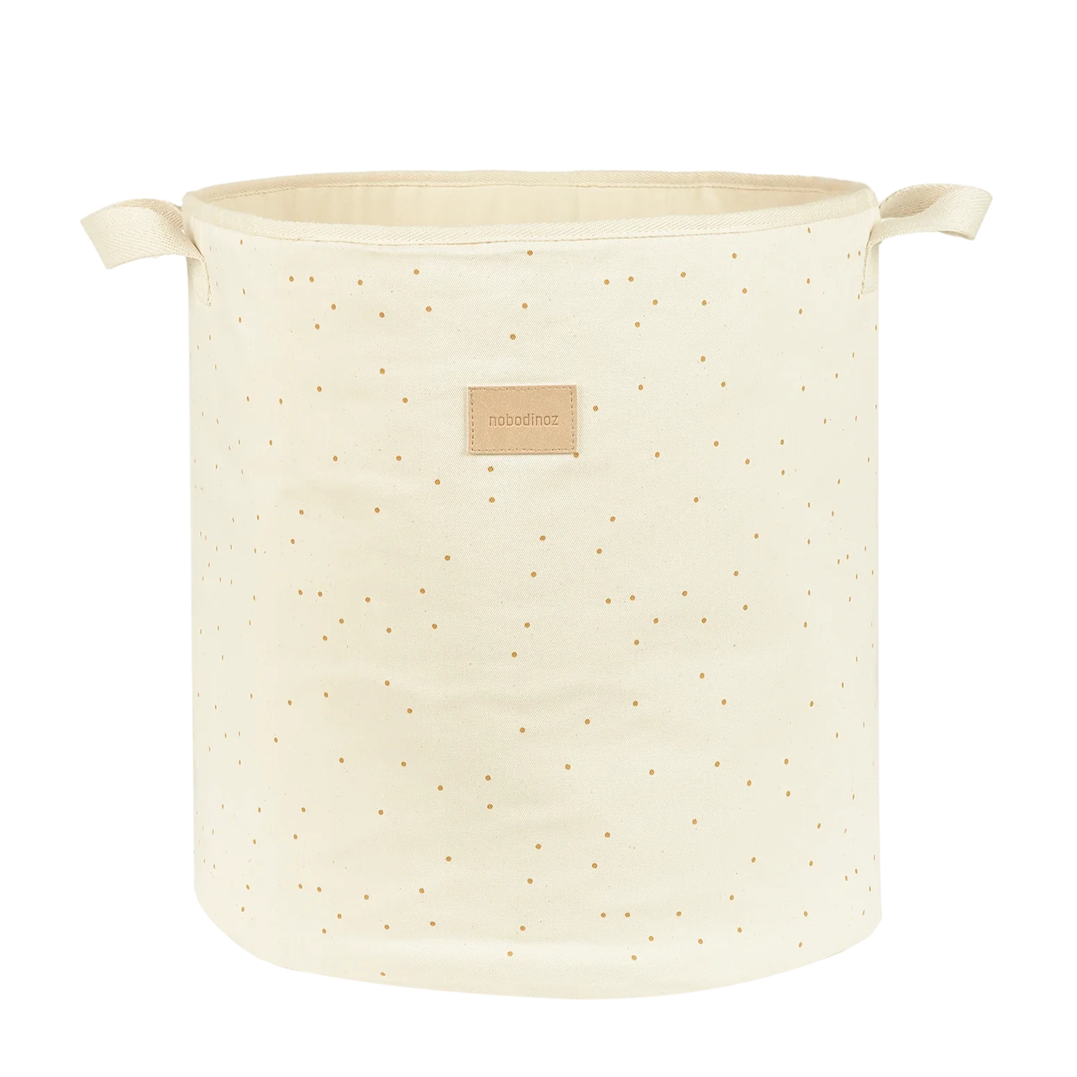 Nobodinoz Storage basket Toybag 41x37x37cm | Natural Honey Sweet Dots