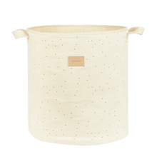 Nobodinoz Storage basket Toybag 41x37x37cm | Natural Honey Sweet Dots