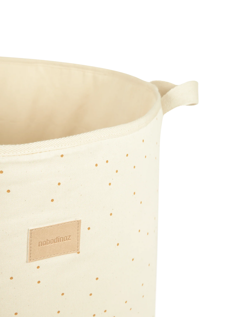 Nobodinoz Storage basket Toybag 41x37x37cm | Natural Honey Sweet Dots