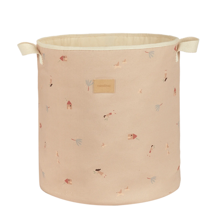 Nobodinoz Storage basket Toybag 41x37x37cm | Pink Sweet Home