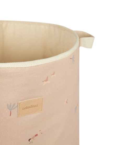 Nobodinoz Storage basket Toybag 41x37x37cm | Pink Sweet Home