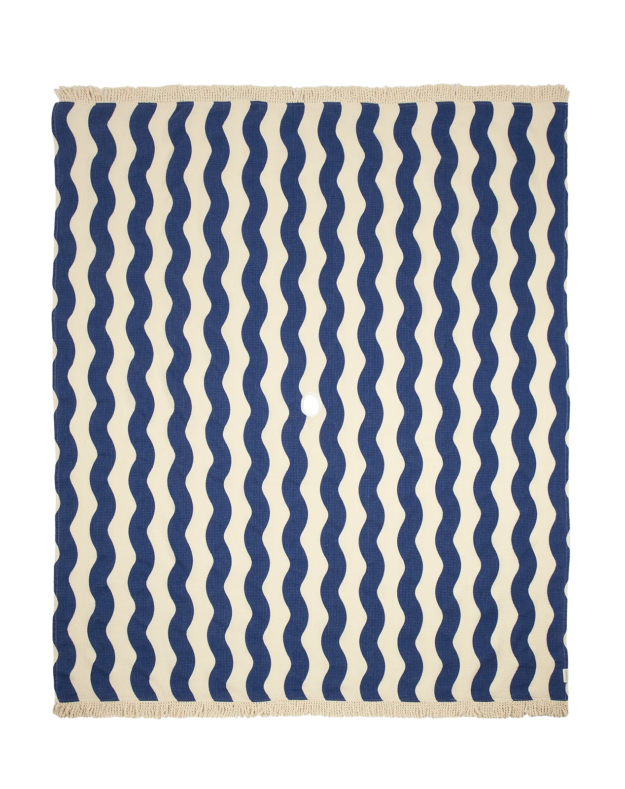 Nobodinoz Portofino Beach Beach Towel XL 146x175cm | Blue Waves Waffle