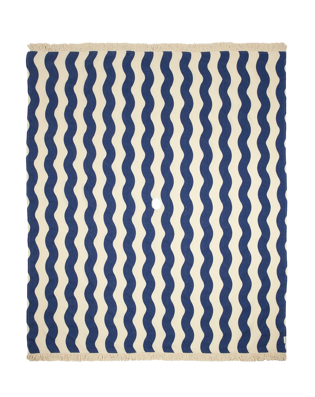 Nobodinoz Portofino Beach Beach Towel XL 146x175cm | Blue Waves Waffle