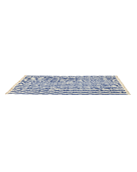 Nobodinoz Portofino Beach Beach Towel XL 146x175cm | Blue Waves Waffle