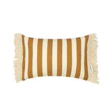 Nobodinoz Portofino Waterproof Cushion 35x23cm | Honey Stripes Waffle