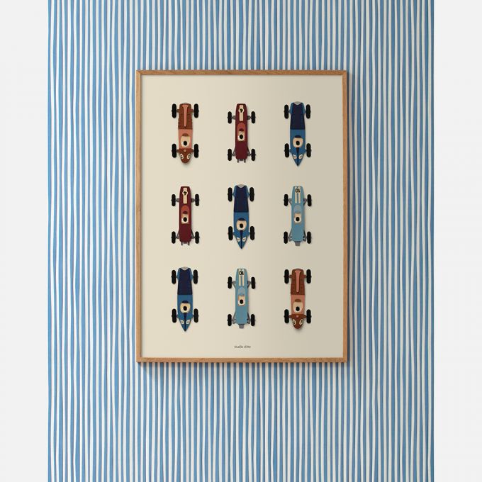 Studio Ditte Poster 50x70cm | Racing cars