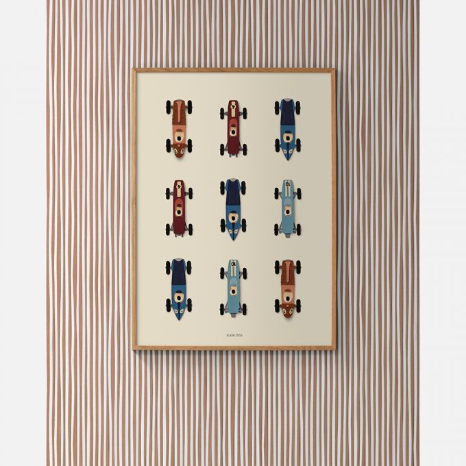 Studio Ditte Poster 50x70cm | Racing cars