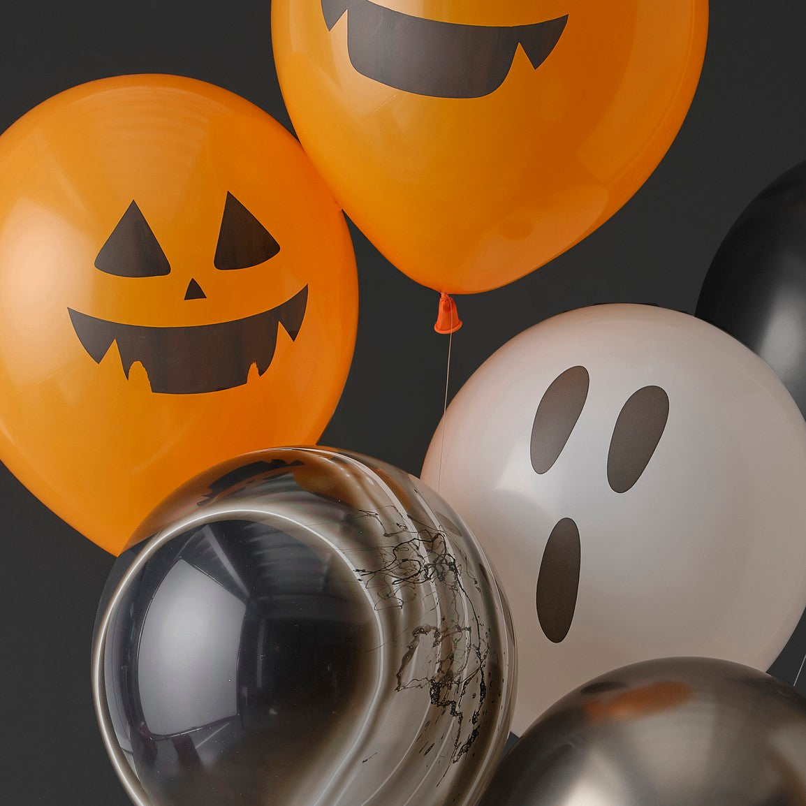 Ginger Ray balloons set 5 Pumpkin & Ghost Balloons | Halloween Balloons