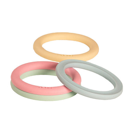 Dëna silicone rings set 4 | Pastel