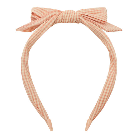 Mimi & Lula Diadem | Peach Gingham Edie Bow Alice