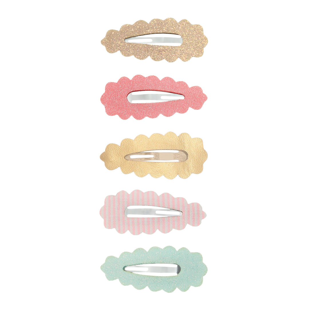 Mimi & Lula Hair Accessories | Scallop Edge Mini Clic Clacs