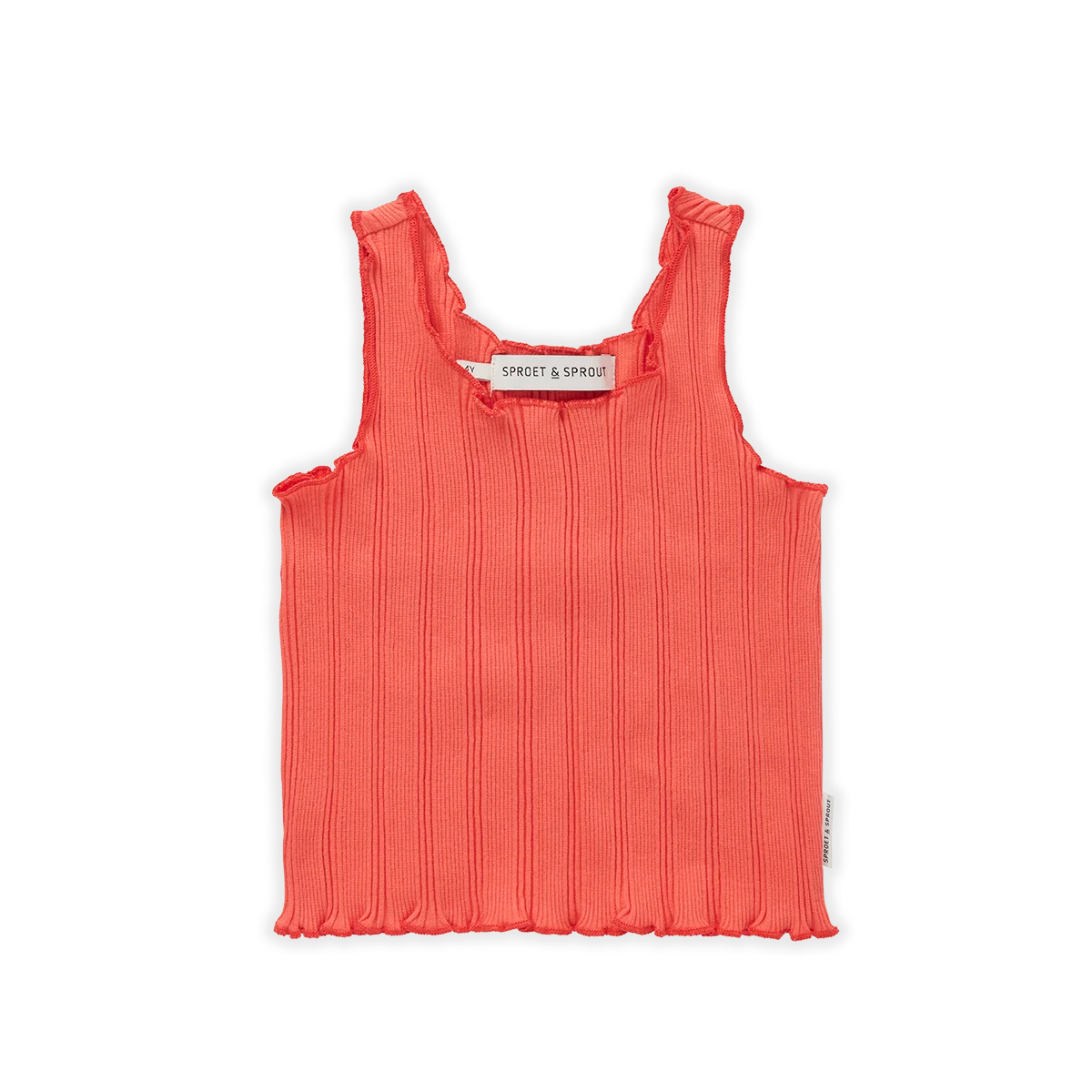 Sproet & Sprout Rib Singlet Top | Coral