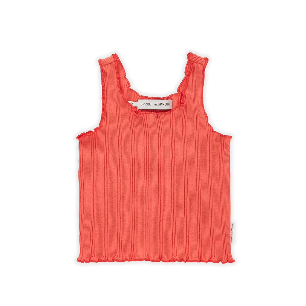 Sproet & Sprout Rib Singlet Top | Coral