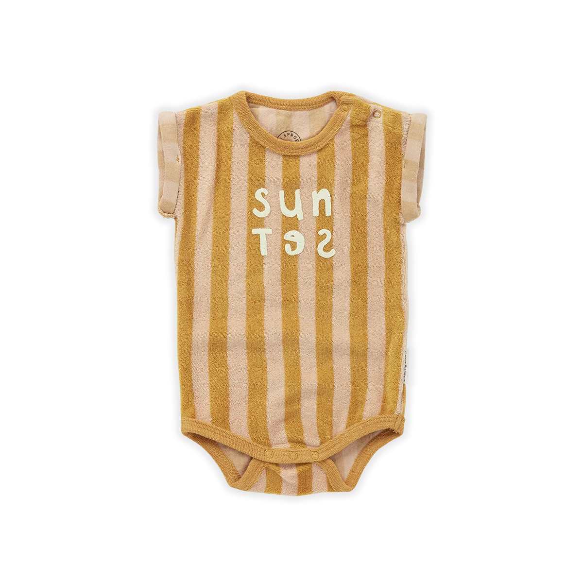 Sprout & Sprout Romper | Terry Stripe Sunset