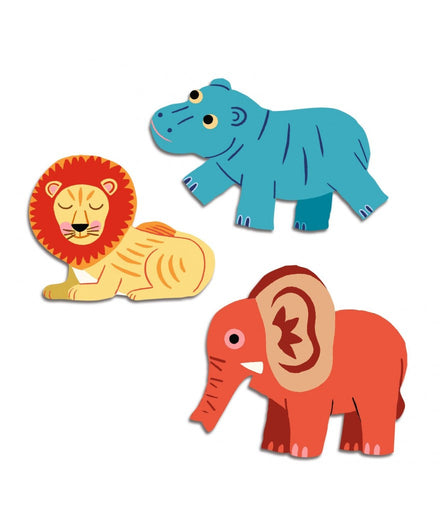 Djeco Set 62 Stickers | Savannah animals