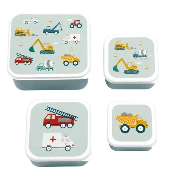 A Little Lovely Company Lunch & Snack Box Set | Vehicles