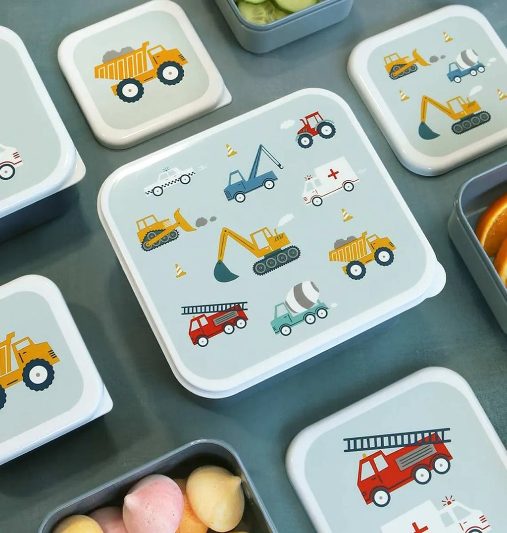 A Little Lovely Company Lunch & Snack Box Set | Vehicles