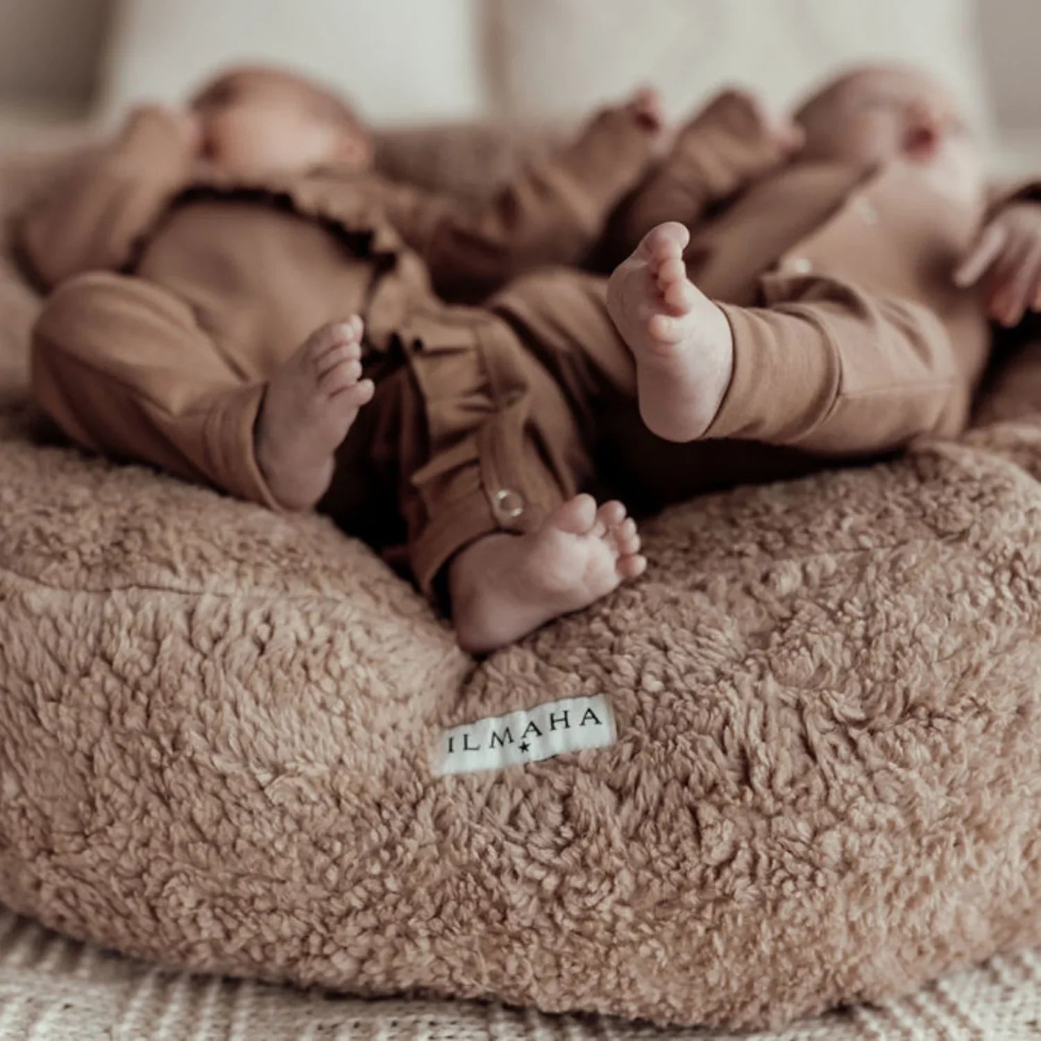 Ilmaha Cover for Nursing Pillow Teddy Twins | Taupe