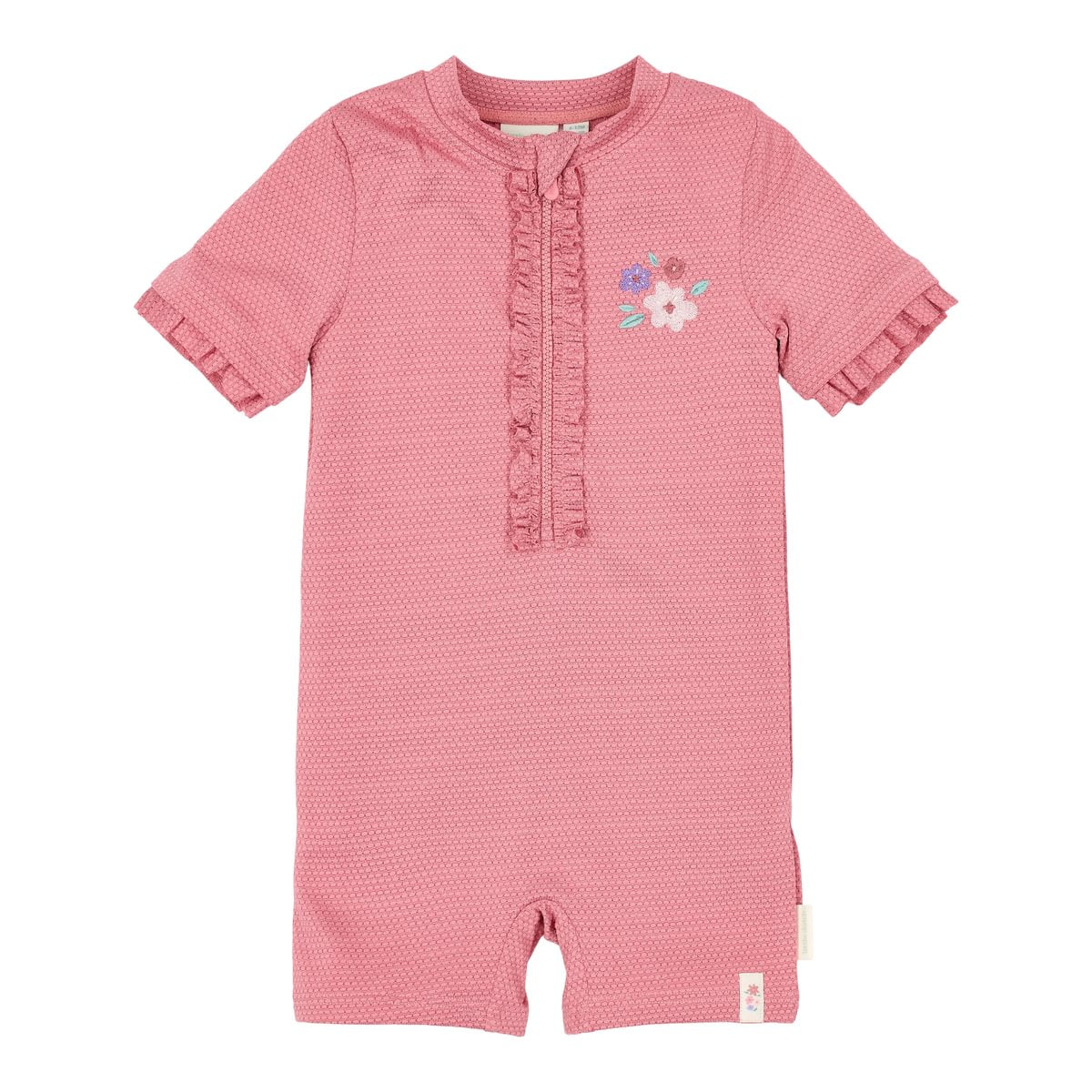 Little Dutch UV Swimsuit Short Sleeves | Dreamy Pink Sparkle