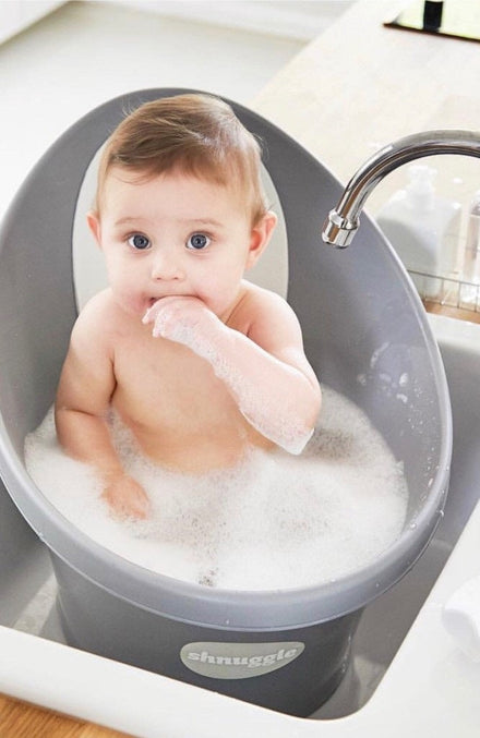 Shnuggle Newborn Baby Bath | Slate