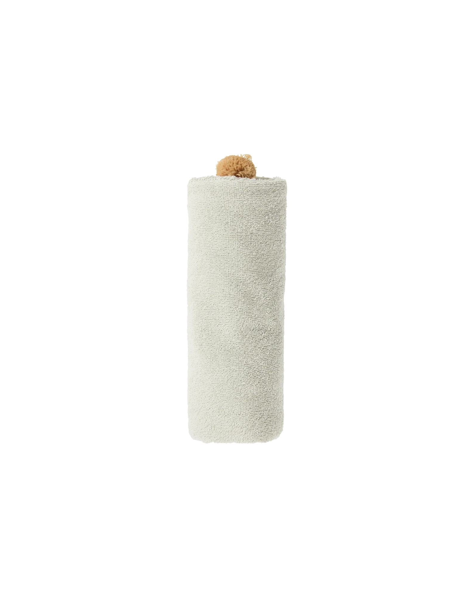Nobodinoz So Cute Bath Cape With Pompom Organic Cotton | Sage Green