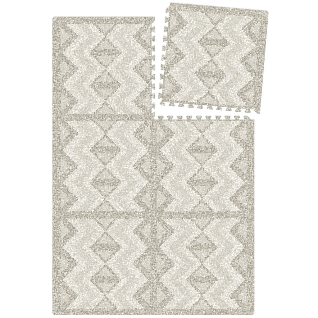 Eeveve Playmat Foam Puzzle | Kilim Feather Grey