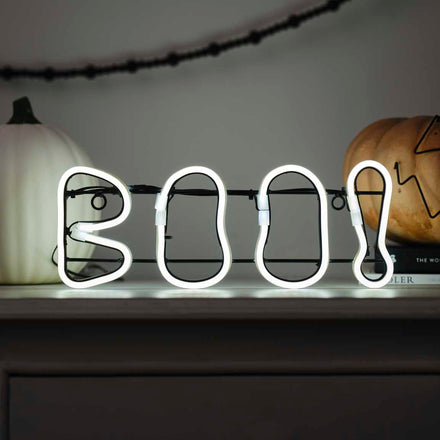 Ginger Ray Boo Neon Light Light | Black and white