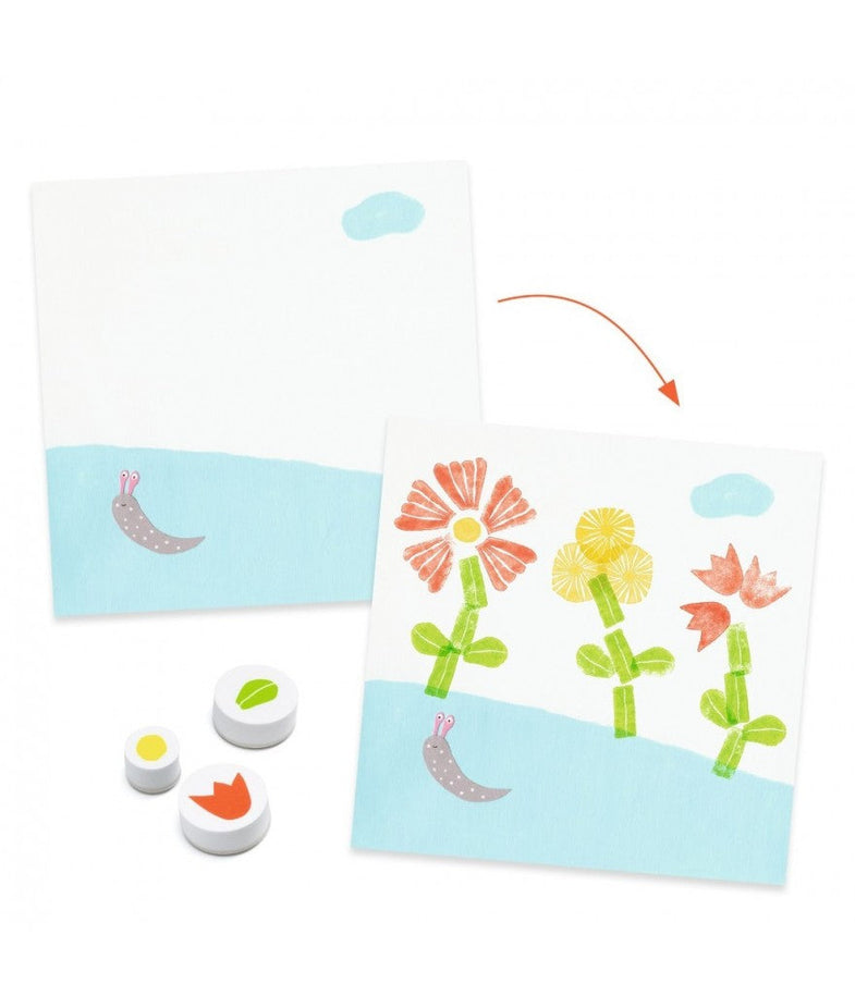 Djeco Creative Stamp Set | Flowers