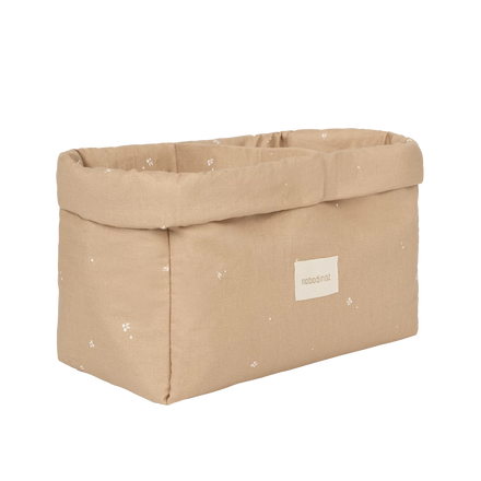 Nobodinoz Stories Double storage basket 30x20x15cm | Blush Little Cherries