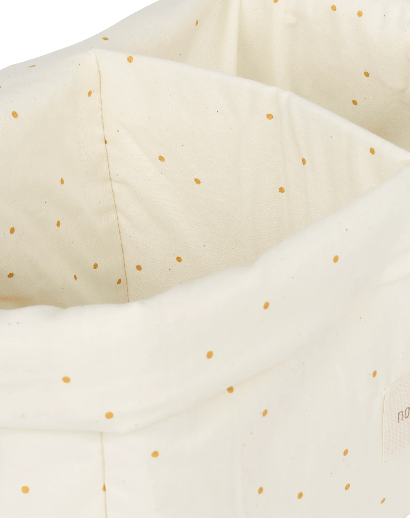 Nobodinoz Stories Double storage basket 30x20x15cm | Honey Sweet Dots Natural