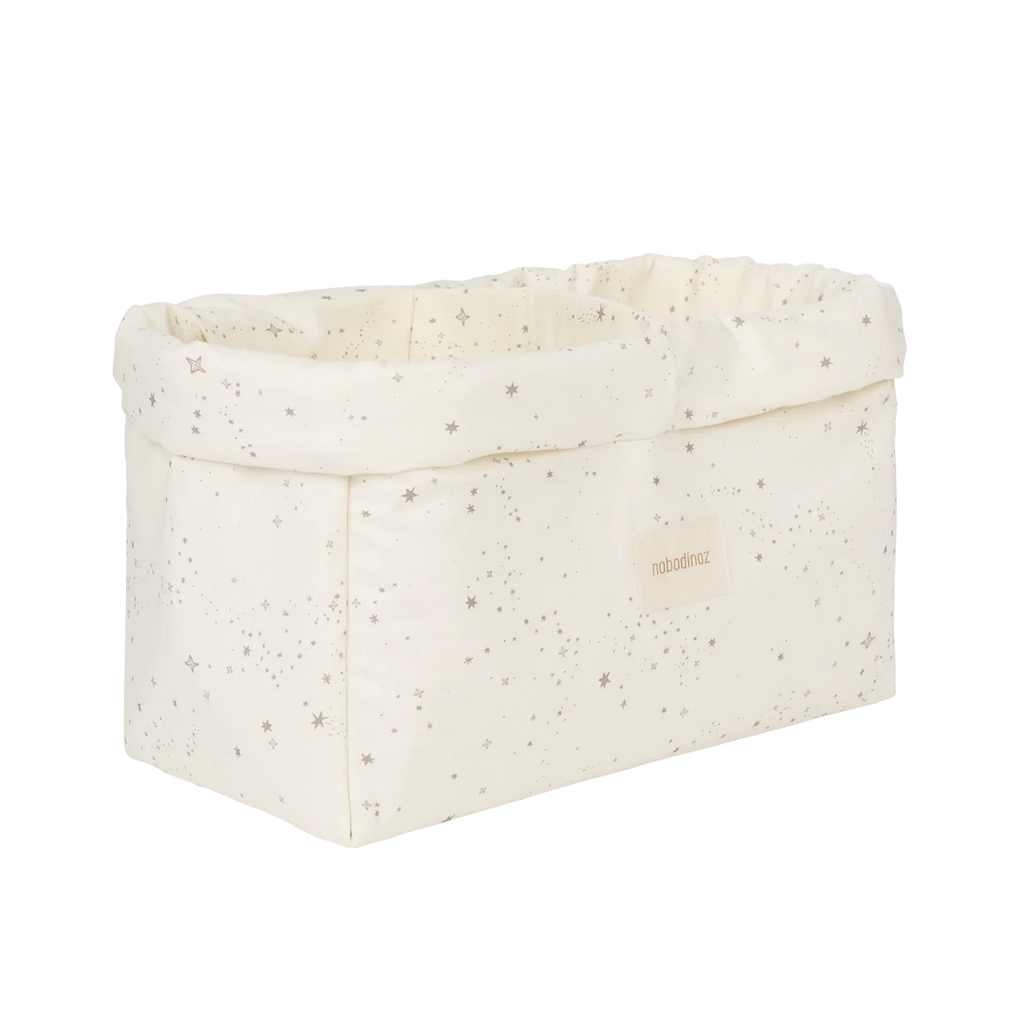 Nobodinoz Stories Double storage basket 30x20x15cm | Natural Milky Way