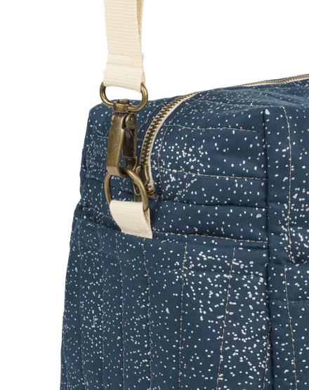 Nobodinoz Stories Buggy diaper bag 40x30x25cm | Gold Bubble/Night Blue
