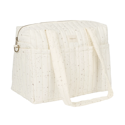 Nobodinoz Stories Buggy diaper bag 40x30x25cm | Natural Milky Way