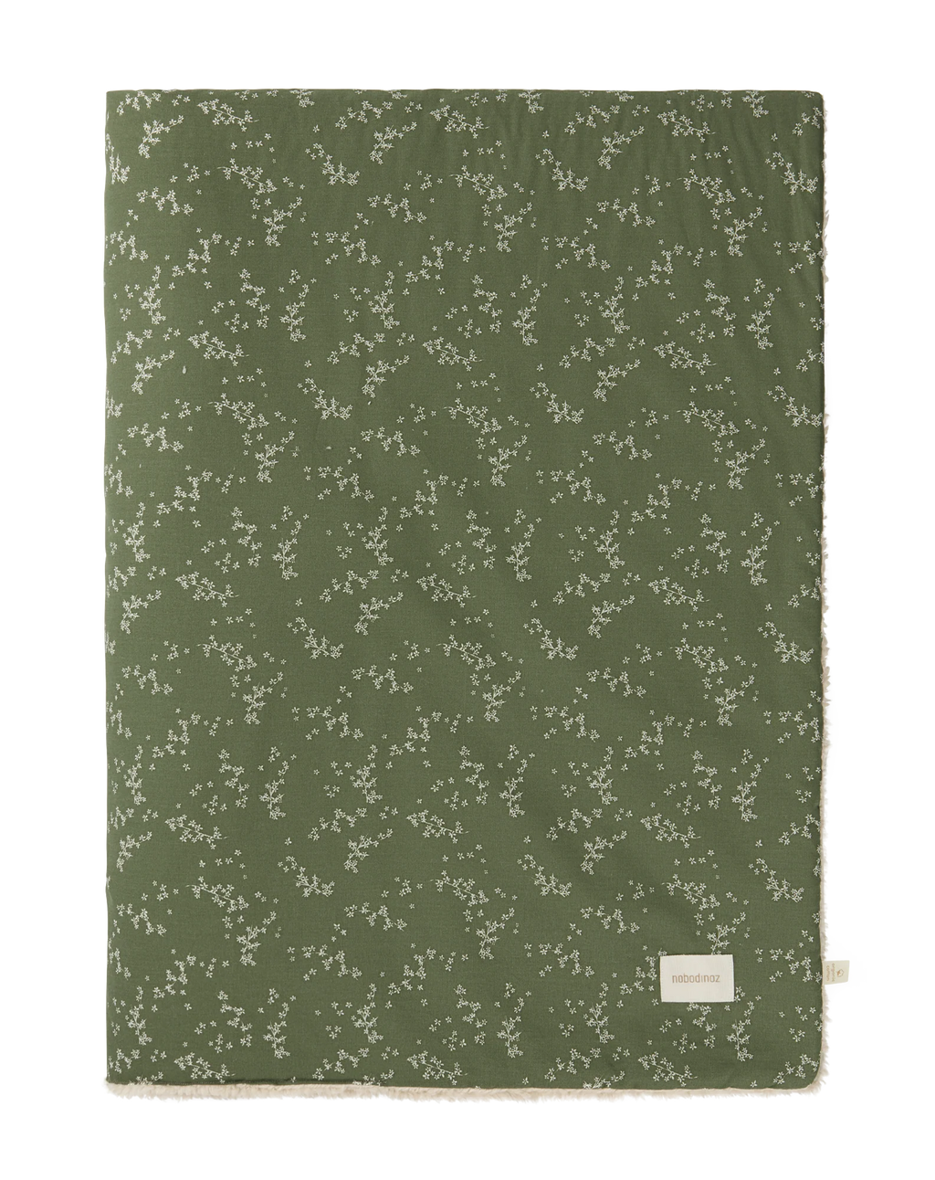 Nobodinoz Stories Winter Blanket 100x140cm | Green jasmine