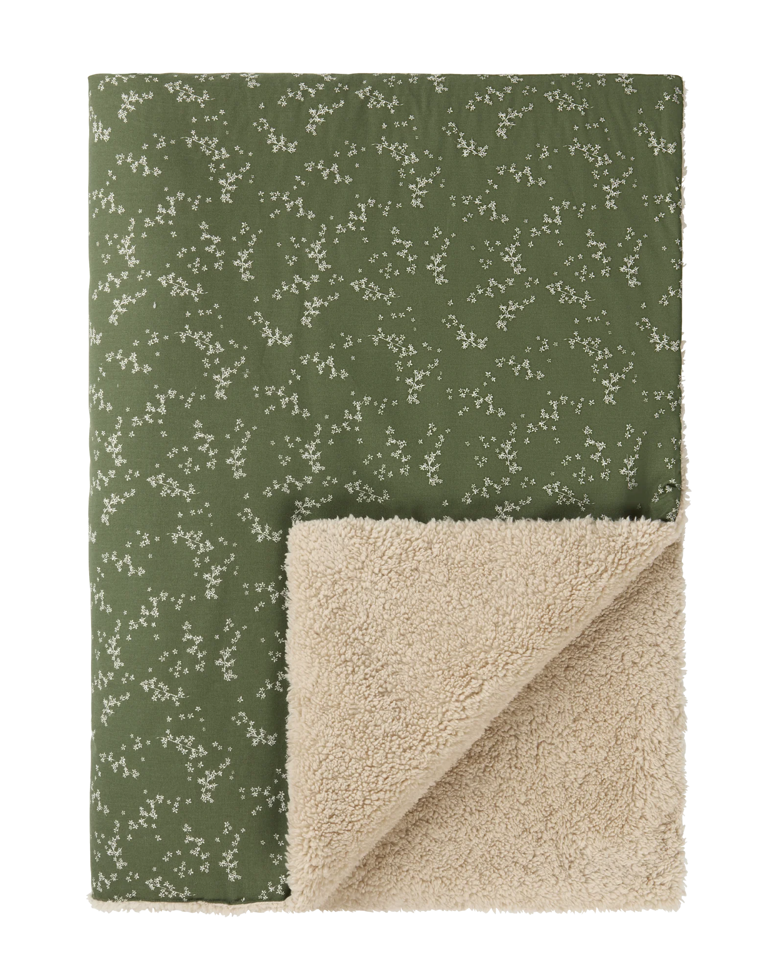 Nobodinoz Stories Winter Blanket 100x140cm | Green jasmine