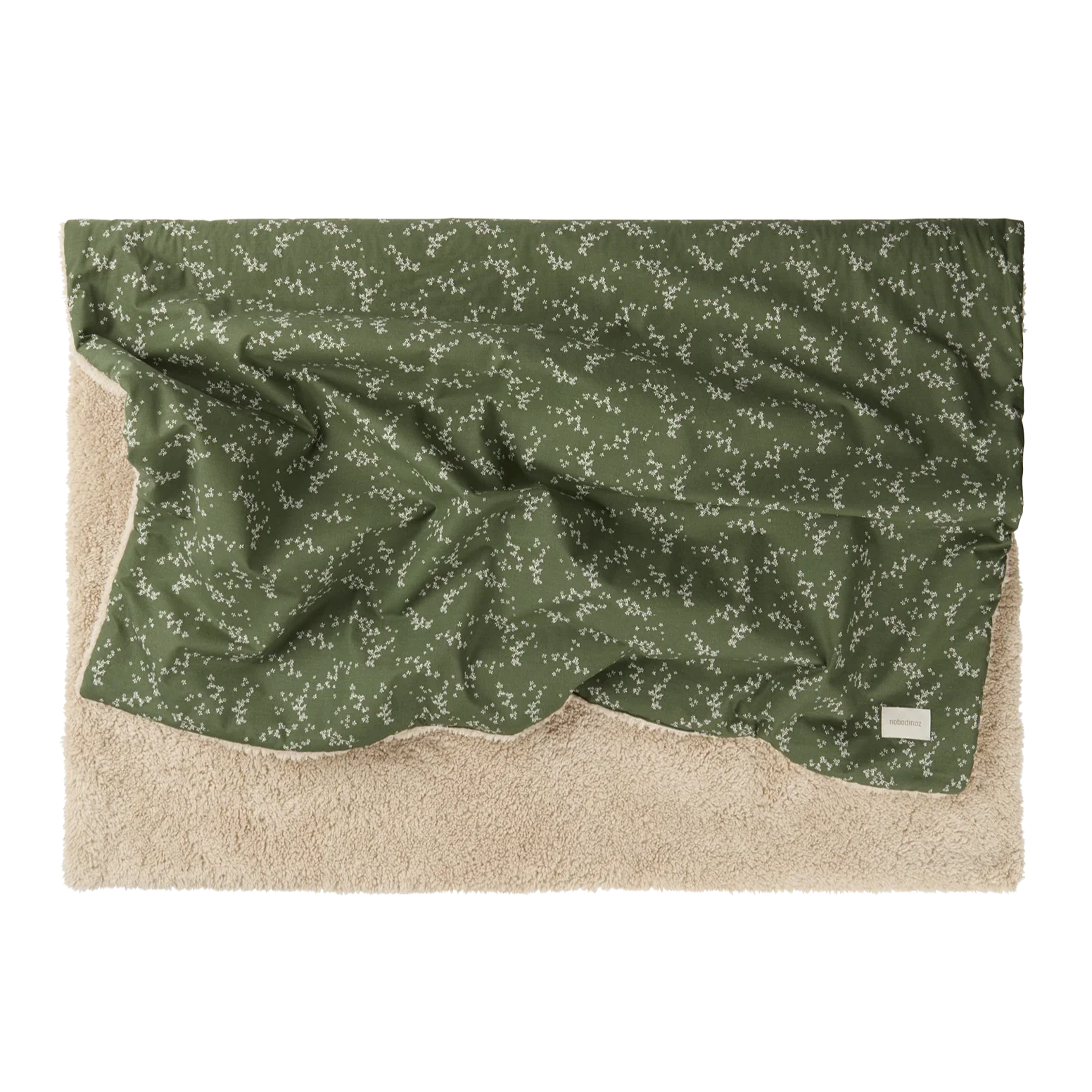 Nobodinoz Stories Winter Blanket 100x140cm | Green jasmine