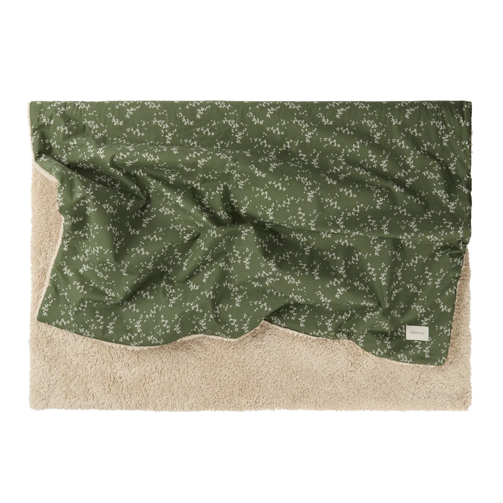 Nobodinoz Stories Winter Blanket 100x140cm | Green jasmine