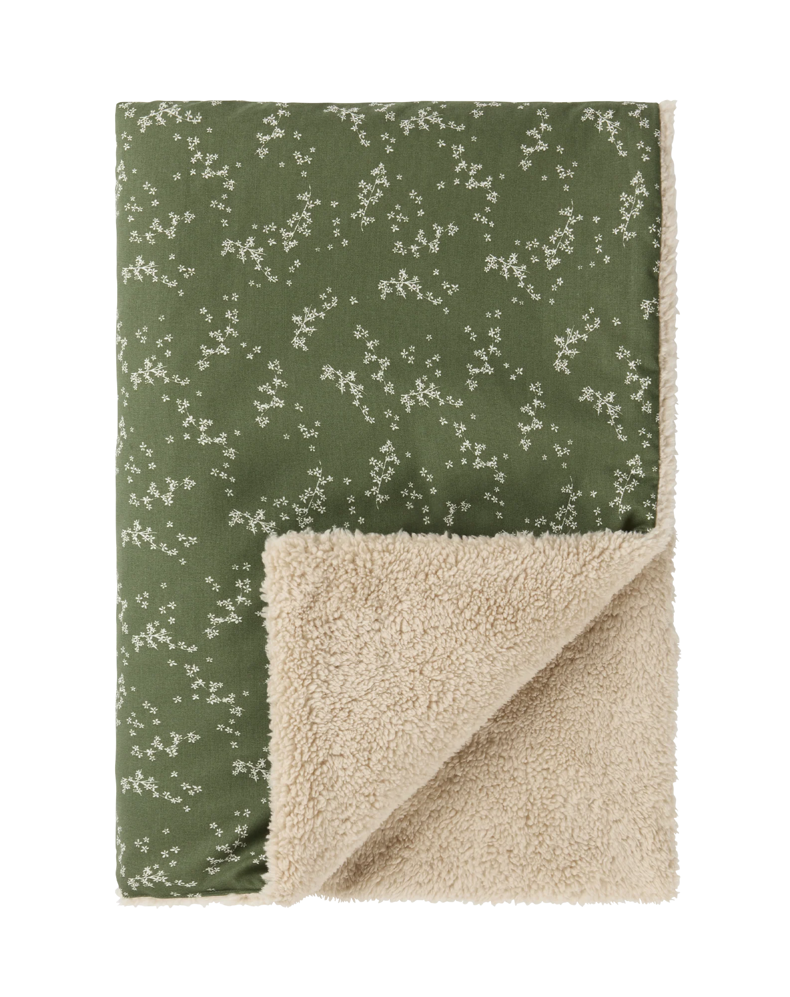 Nobodinoz Stories Winter Newborn Blanket 70x100cm | Green jasmine