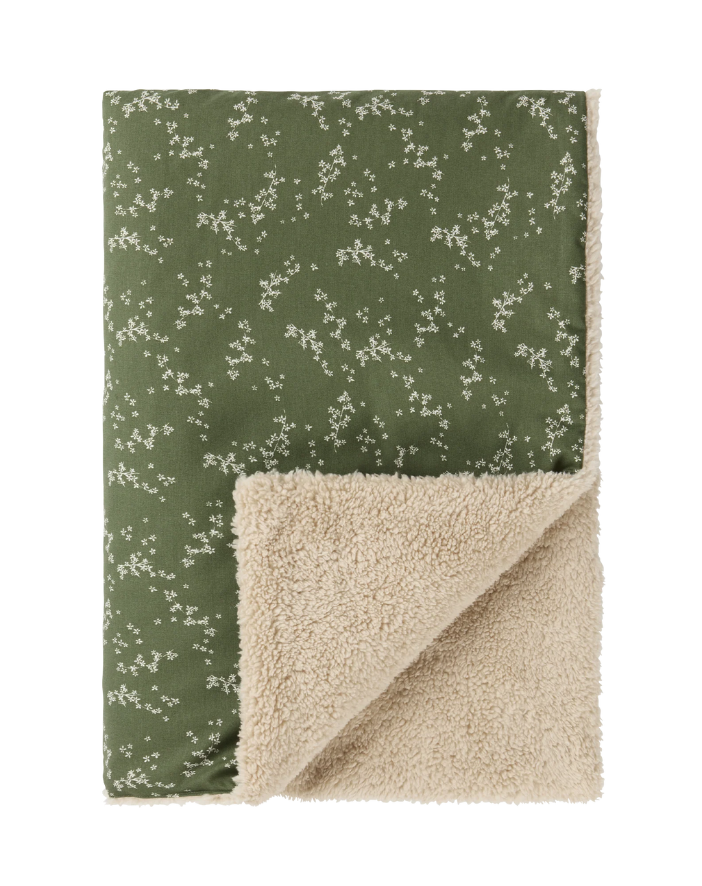 Nobodinoz Stories Winter Newborn Blanket 70x100cm | Green jasmine