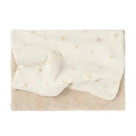 Nobodinoz Stories Winter Newborn Blanket 70x100cm | Nude Haiku Birds Natural