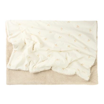 Nobodinoz Stories Winter Blanket 100x140cm | Nude Haiku Birds Natural