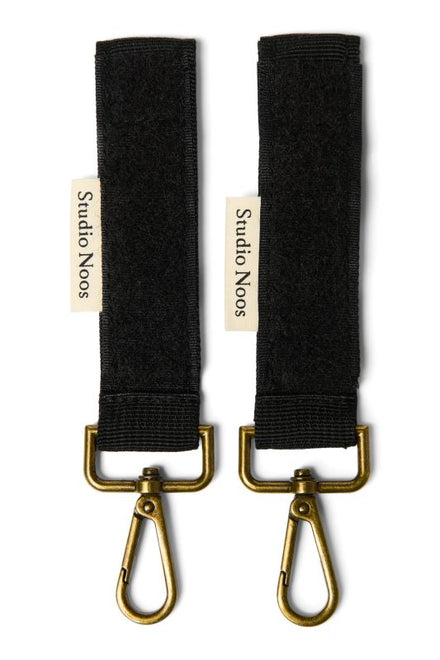 Studio Noos Stroller Hooks For Diaper Bag 29x3cm | Black