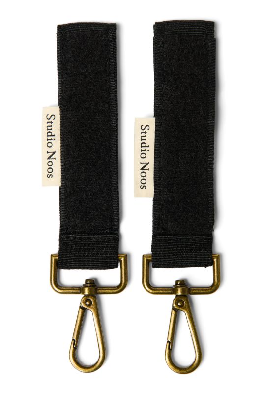 Studio Noos Stroller Hooks For Diaper Bag 29x3cm | Black