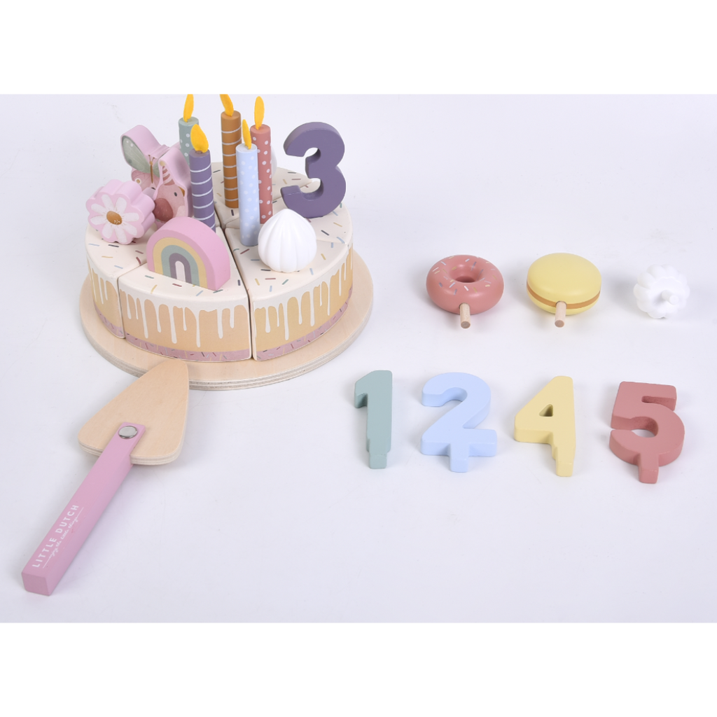 Little Dutch Wooden Birthday Cake | Pink