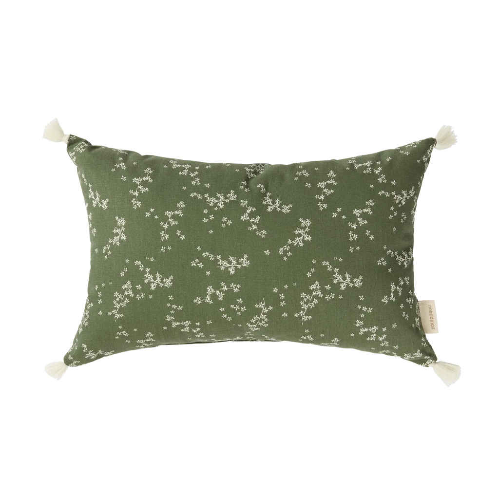 Nobodinoz Stories Pillow 35x20cm | Green jasmine