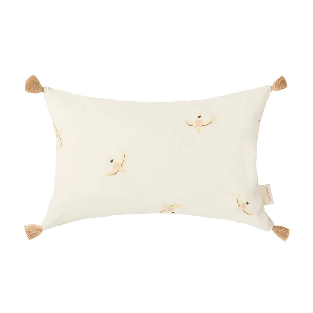 Nobodinoz Stories Pillow 35x20cm | Nude Haiku Birds Natural